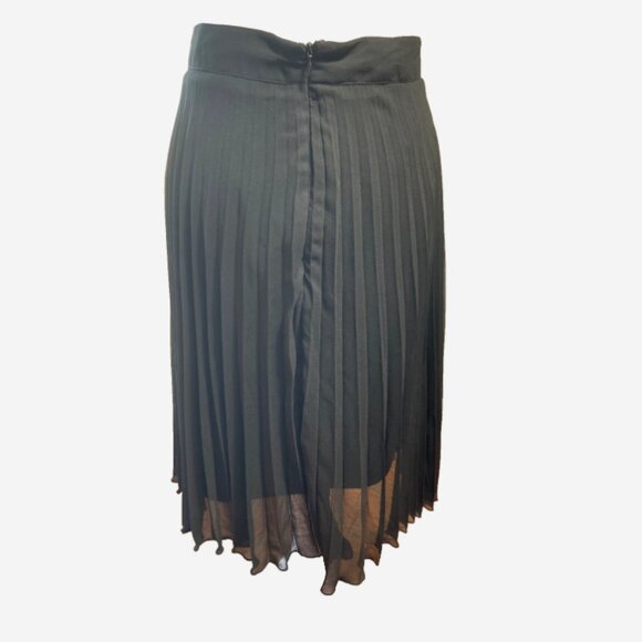 Eloquii Black Sheer Pleated Chiffon Skirt 18/20 Lined Flowing Midi - Picture 8 of 8